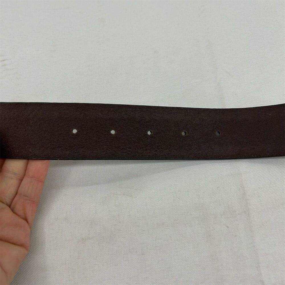 GUESS Woman's Brown Leather Belt w/ Turquoise Buckle Size Large Western Vintage - Picture 7 of 16